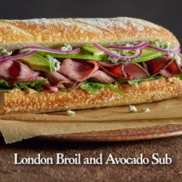 London Broil and Avocado Sub